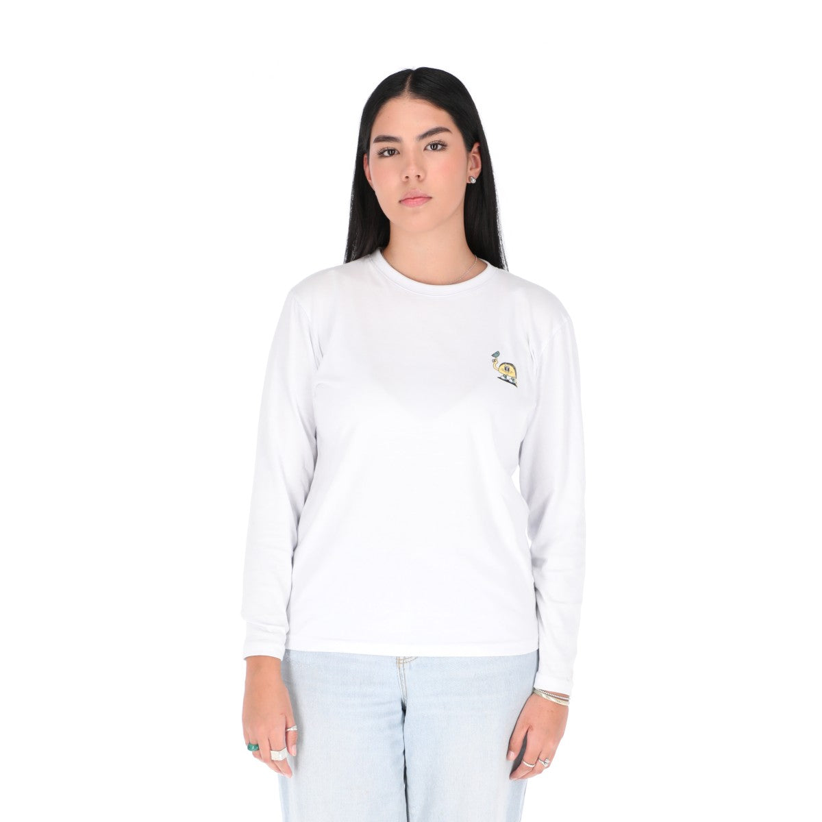 Playera manga larga Good vibes (Blue) Talla S