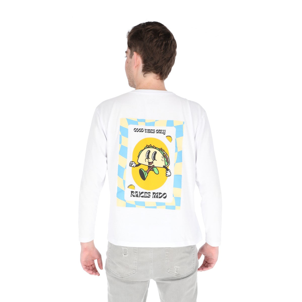 Playera manga larga Good vibes (Blue) Talla M
