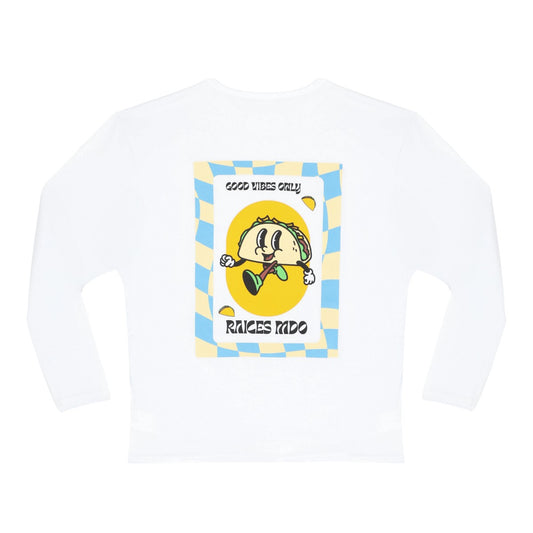 Playera manga larga Good vibes (Blue) Talla L